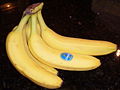 Bananas are often sold in bundles, as shown above.