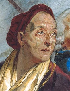 Tiepolo, Giovanni Battista - Fresken Treppenhaus des Würzburger Residenzschlosses, Szenen zur Apotheose des Fürstbischofs, Detail Giovanni Battista Tiepolo - 1750-1753.jpg