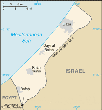 قطاع غزة بعد هدنة 1950.