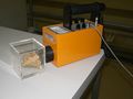 Scintillation detector next to Uraninite