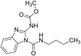 ملف:Methyl (1-(butylcarbamoyl)-1H-benzo(d)imidazol-2-yl)carbamate 200.svg