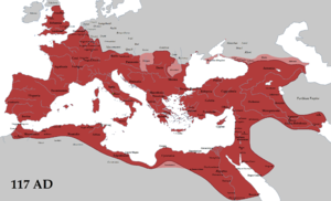Map of the Roman Empire during the reign of Trajan