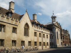 The Trumpington Street Façade with the College Chapel on the right