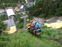 The ropeway/cable car is a tourist attraction in Mussoorie.