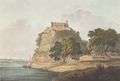 Aqua tint (1804) of the Ganges river in the town of Dalmau، near Raebareli، in present-day central Uttar Pradesh.
