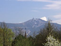 low, flat-topped summit