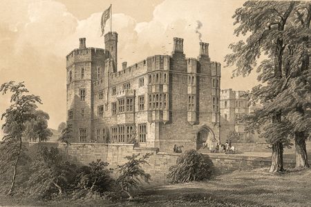 Ruthin Castle, Denbighshire - south west view of buildings recently erected.jpeg