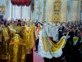 Portrait by Laurits Tuxen of the wedding with Princess Alix of Hesse-Darmstadt