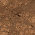 "Pinnacle Island" rock - location where rock was dislodged by Opportunity (February 4, 2014).