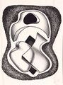 Le Rendez-Vous des Quatre Formes, from the portfolio Les Formes Vivantes (1963), lithograph on paper, Smithsonian American Art Museum.