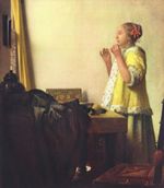 امرأة بعقد اللؤلؤ (1664)