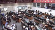 مركز التحكم بالمهمات التابع لناسا في هيوستن بعد إلغاء الإطلاق.