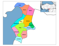 موقع الريحانية في لواء إسكندرون