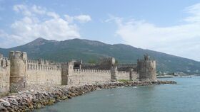 Castle in Mamure, Anamur, Turkey from the Sea.jpg
