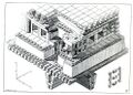 An aerial reconstruction of the structure in "Talar-e Takht" or 100 columns hall