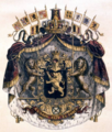 Greater Belgian coat of arms in article 125 of the constitution (1837)[1]