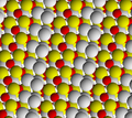 View along b axis of malachite crystal structure