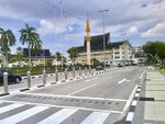 Street view of Jalan Masjid Omar 'Ali Saifuddien