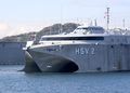 HSV-2 Swift navigates through Yokosuka Bay في Yokosuka, Japan