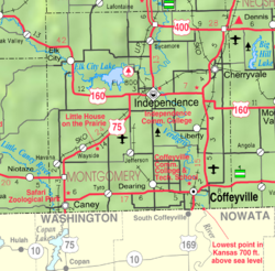 KDOT map of مقاطعة مونتگمري (legend)