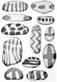 Painted pebbles, France, Azilian culture