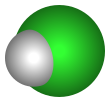 3D model of hydrogen chloride