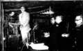 Abdus Salam is seated right side of Bhutto, is attending the Multan Meeting on 20 January 1972.