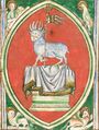 13th century depiction of a seven-eyed lamb