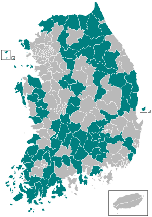 Counties in South Korea.svg
