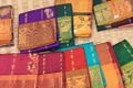Display of handloom saris.