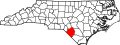 State map highlighting Robeson County
