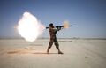 Soldier of the Afghan National Army (ANA) with an RPG-7 at Camp Shorabak in Helmand province