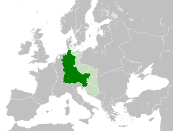 East Francia and its vassal territories after the Treaty of Verdun of 843.