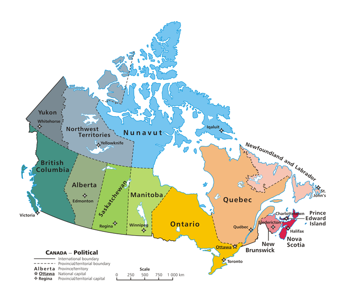 ملف:Political map of Canada.png
