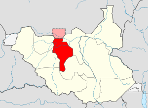 الموقع في جنوب السودان.