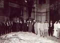 أعيان ومشايخ ووجهاء مدينة القدس يعاينون آصار الاعتداء على المسجد القبلي