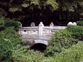 A bridge connecting the garden area to the Reception Center