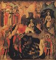 St Theodore's miracle, a 17th-century Stroganov school icon
