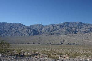 Fault scarp cuts alluvial fan, وادي الموت