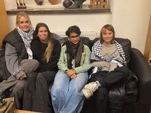 Some of the Swedish participants in the flotilla after coming home