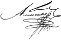 توقيع Alexander I