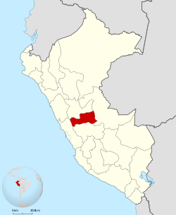 Location of Pasco within Peru