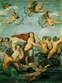 Galatea,1512, his only major mythology, for Chigi's villa.