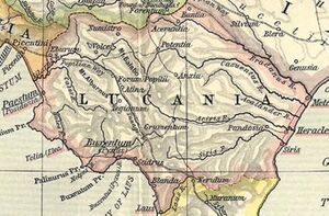 Multi-color map of northern Italy