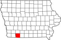 Map of Iowa highlighting