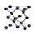 الكربون has a diamond crystal structure