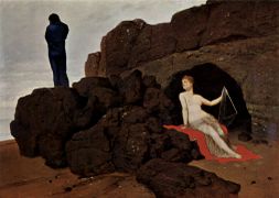 أوليس وكاليپسو رسم أرنولد بوكلين (1883).