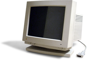 Photo of a monitor with a white background