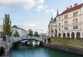 Ljuljanica River, downtown Ljubljana