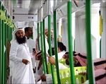 قطار مكة في رحلة تجريبية.